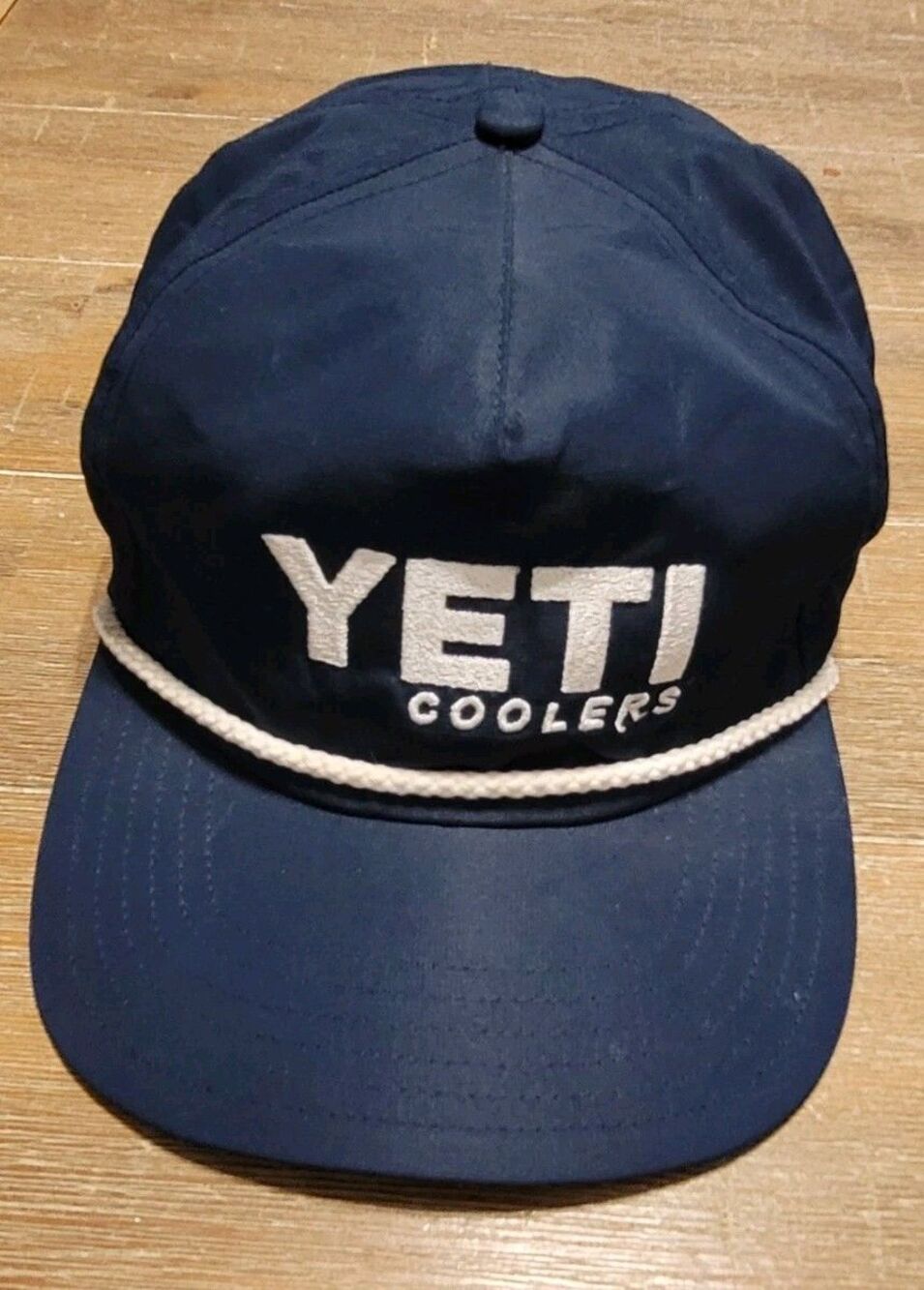 Yeti Coolers Rope Snapback Hat Cap Polyester Hike Outdoors Men Women Blue White